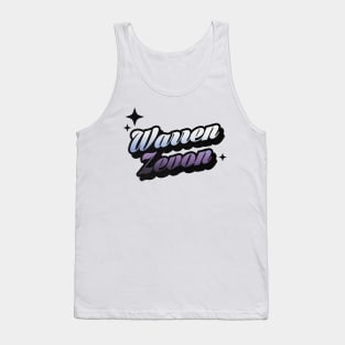 Warren Zevon - Retro Classic Typography Style Tank Top